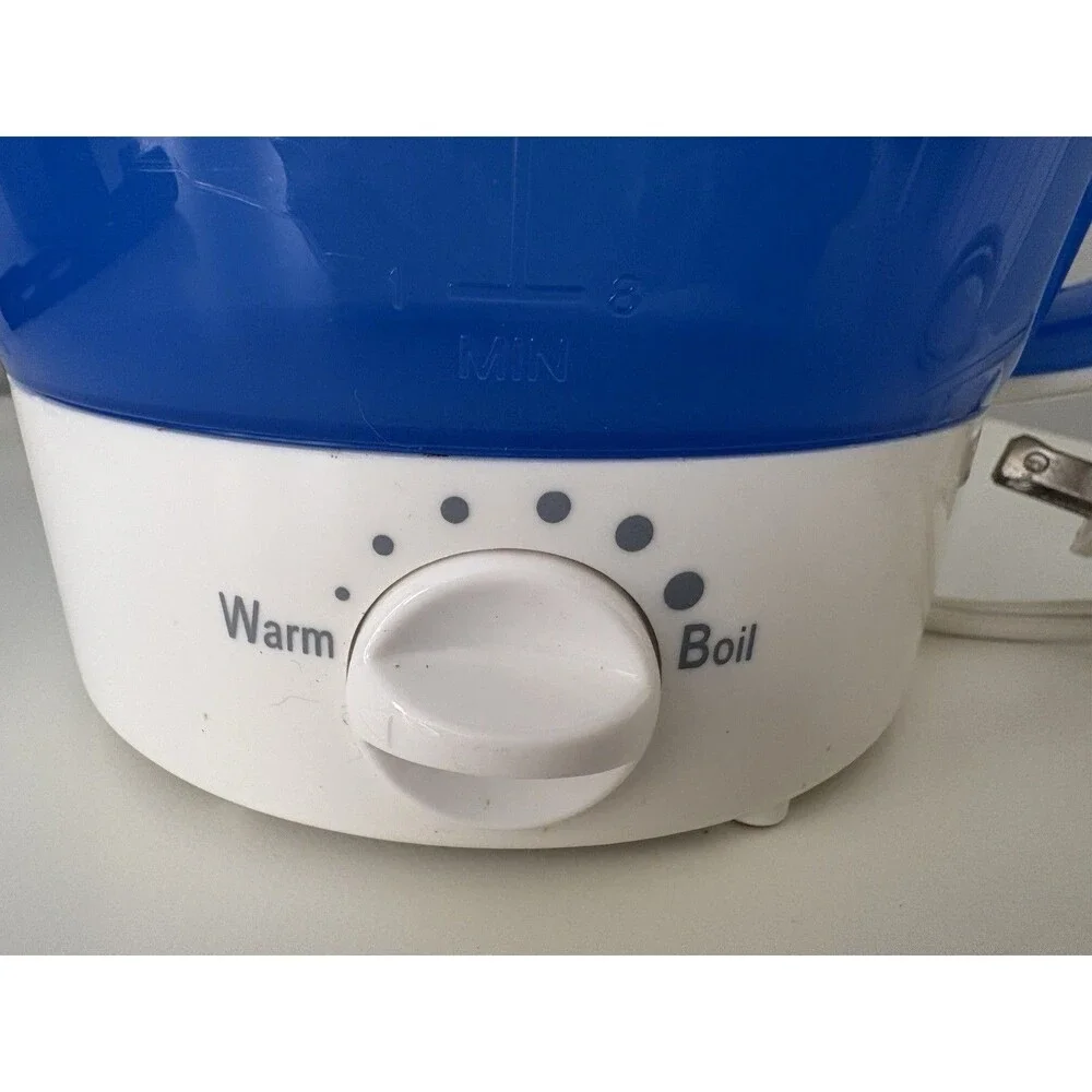 Proctor Silex HP04 Hot Pot Electric Kettle Blue White 32oz Tested Working